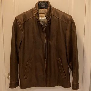 Jos. A. Bank brown leather jacket